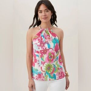 NWT Trina Turk Rancho Floral Halter Top